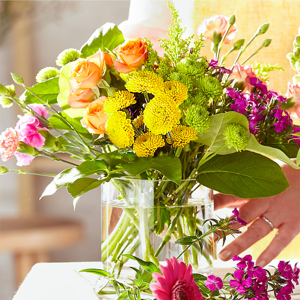 Bold & Bright – A Honeybee Original flower arrangement by Honeybee Floral