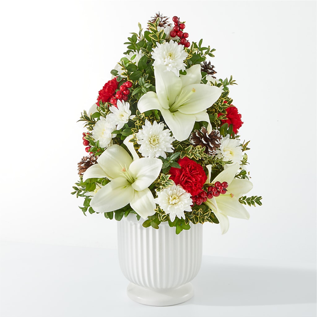 Festive Moments Tree flower arrangement by Honeybee Floral