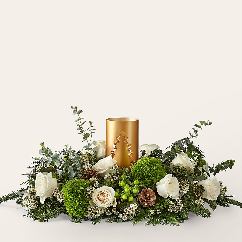 Chestnuts Roasting Centerpiece flower arrangement by Honeybee Floral