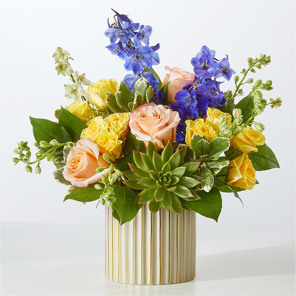 Cobalt Reverie Bouquet flower arrangement by Honeybee Floral