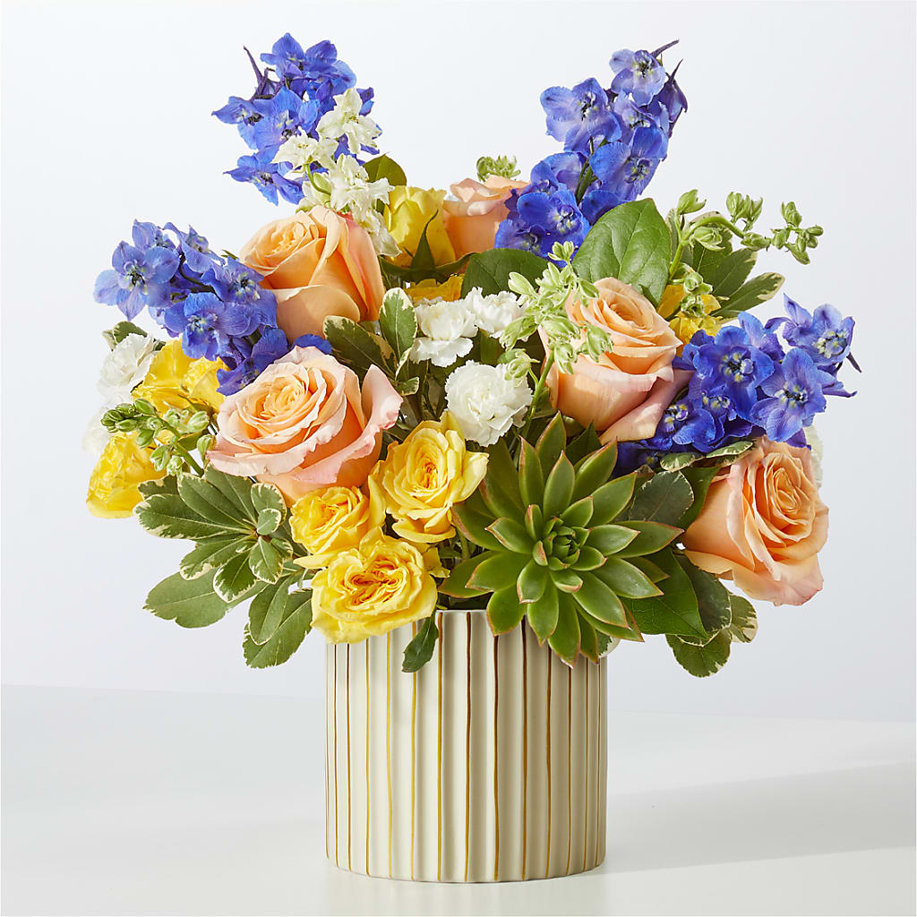 Cobalt Reverie Bouquet flower arrangement by Honeybee Floral