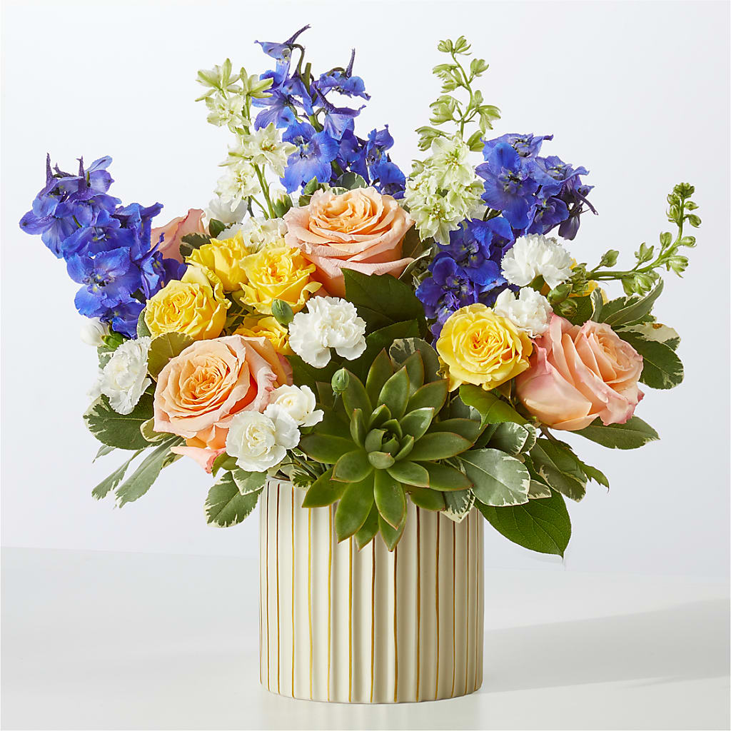 Cobalt Reverie Bouquet flower arrangement by Honeybee Floral