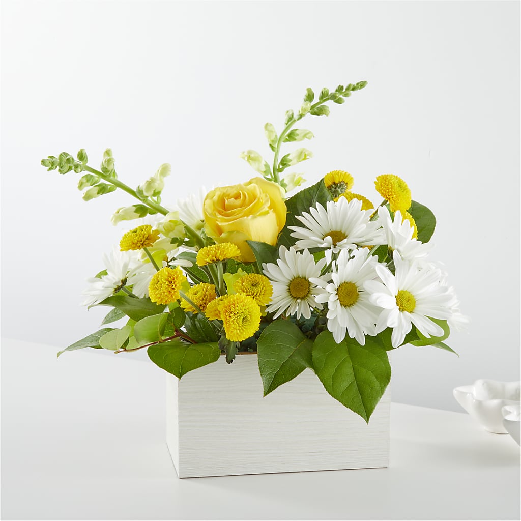 Sun Salutation Box Bouquet flower arrangement by Honeybee Floral