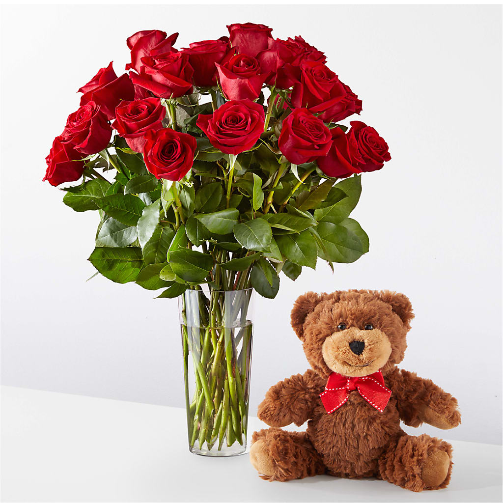 Romantic Long Stem Red Rose Bouquet Bundles flower arrangement by Honeybee Floral