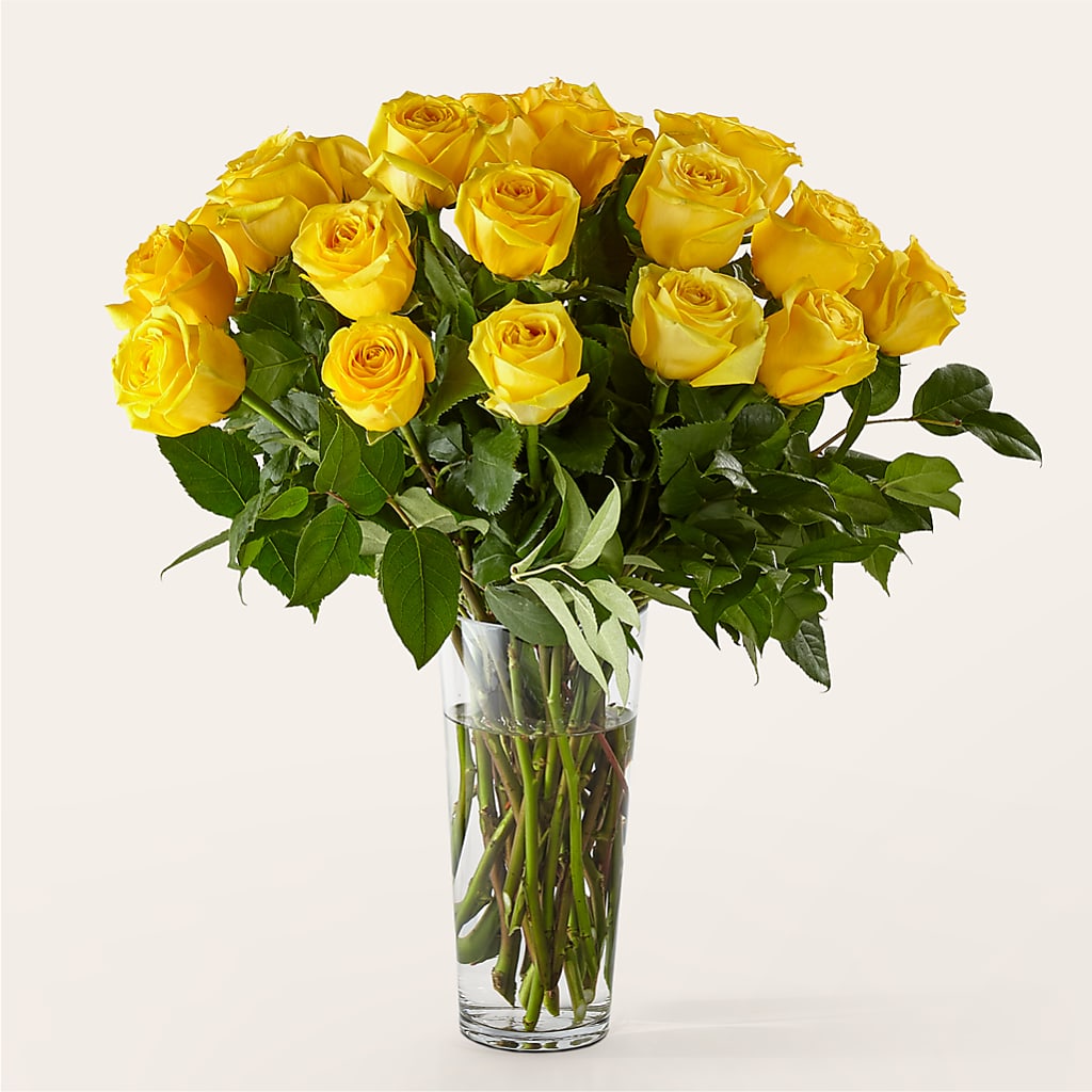 Long Stem Yellow Rose Bouquet flower arrangement by Honeybee Floral