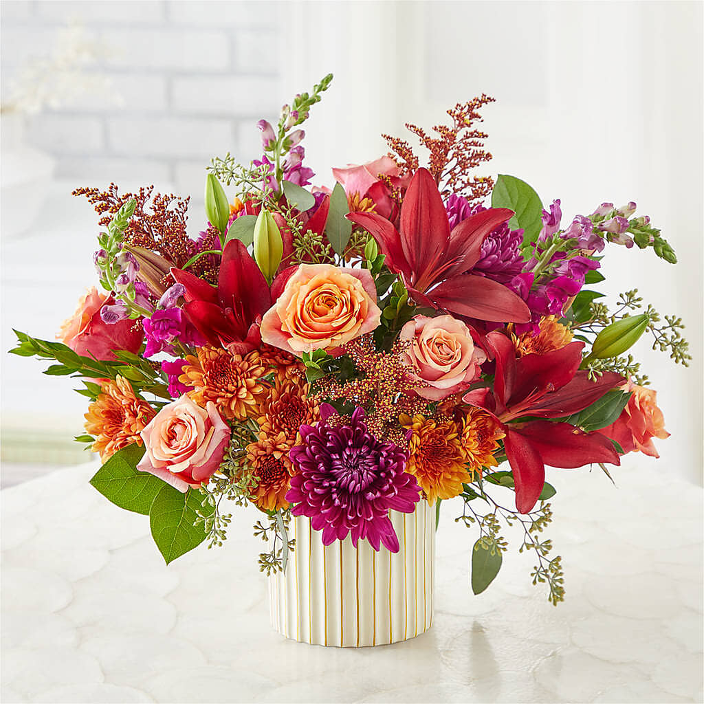 Burgundy Landscape Bouquet flower arrangement by Honeybee Floral