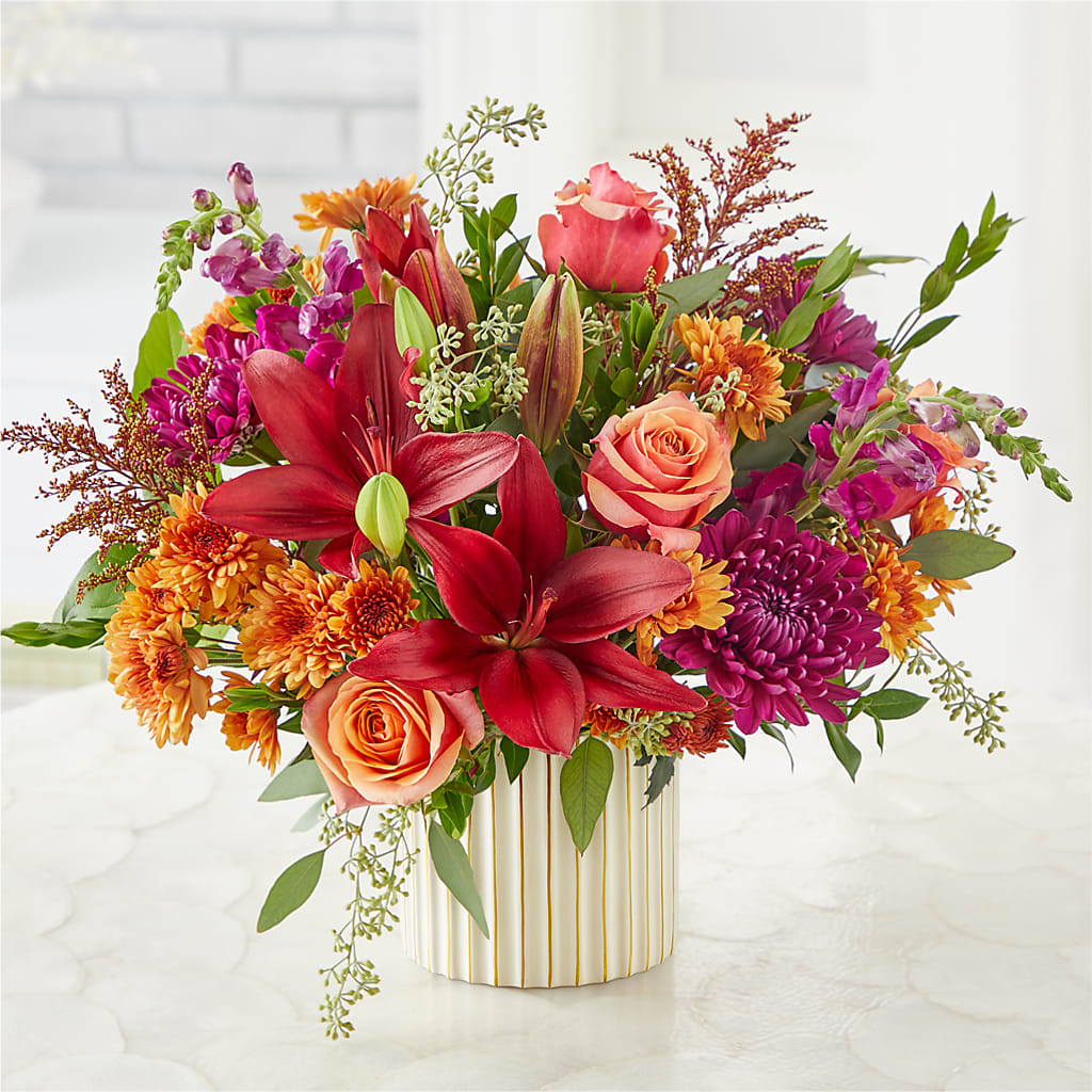 Burgundy Landscape Bouquet flower arrangement by Honeybee Floral