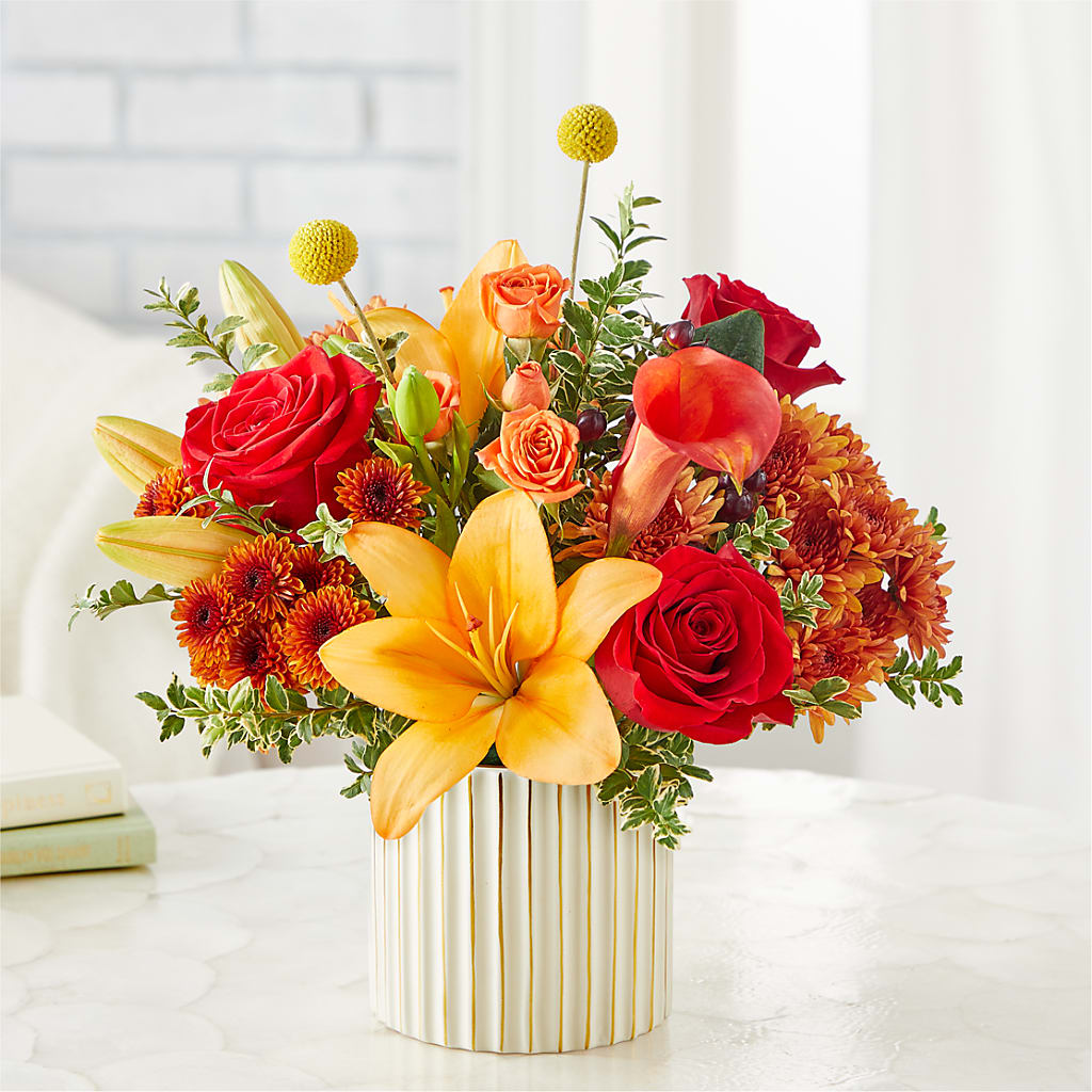Scarlet Skies Bouquet flower arrangement by Honeybee Floral