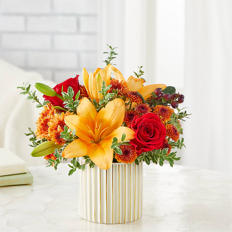 Scarlet Skies Bouquet flower arrangement by Honeybee Floral