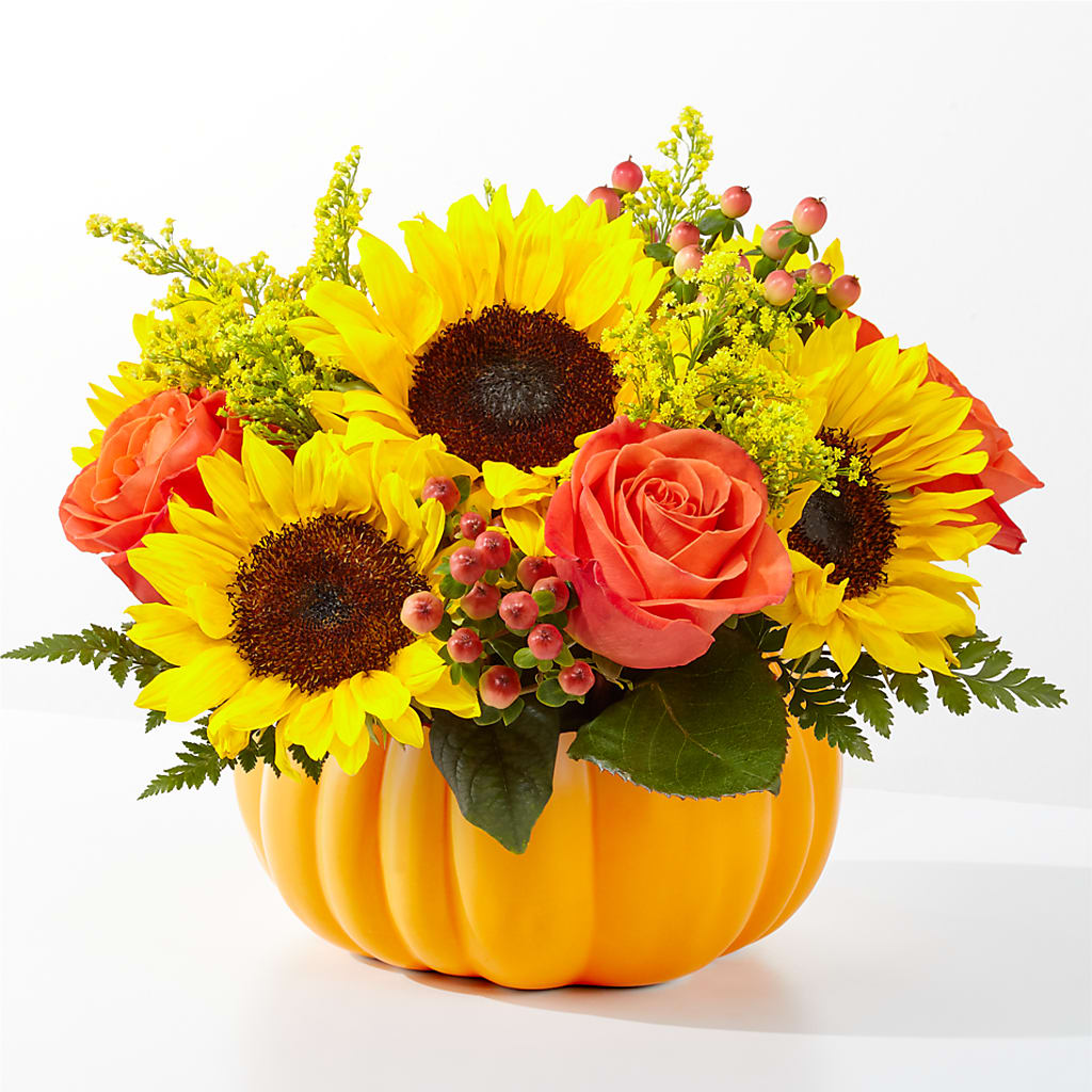 Pick of the Patch Pumpkin Bouquet flower arrangement by Honeybee Floral