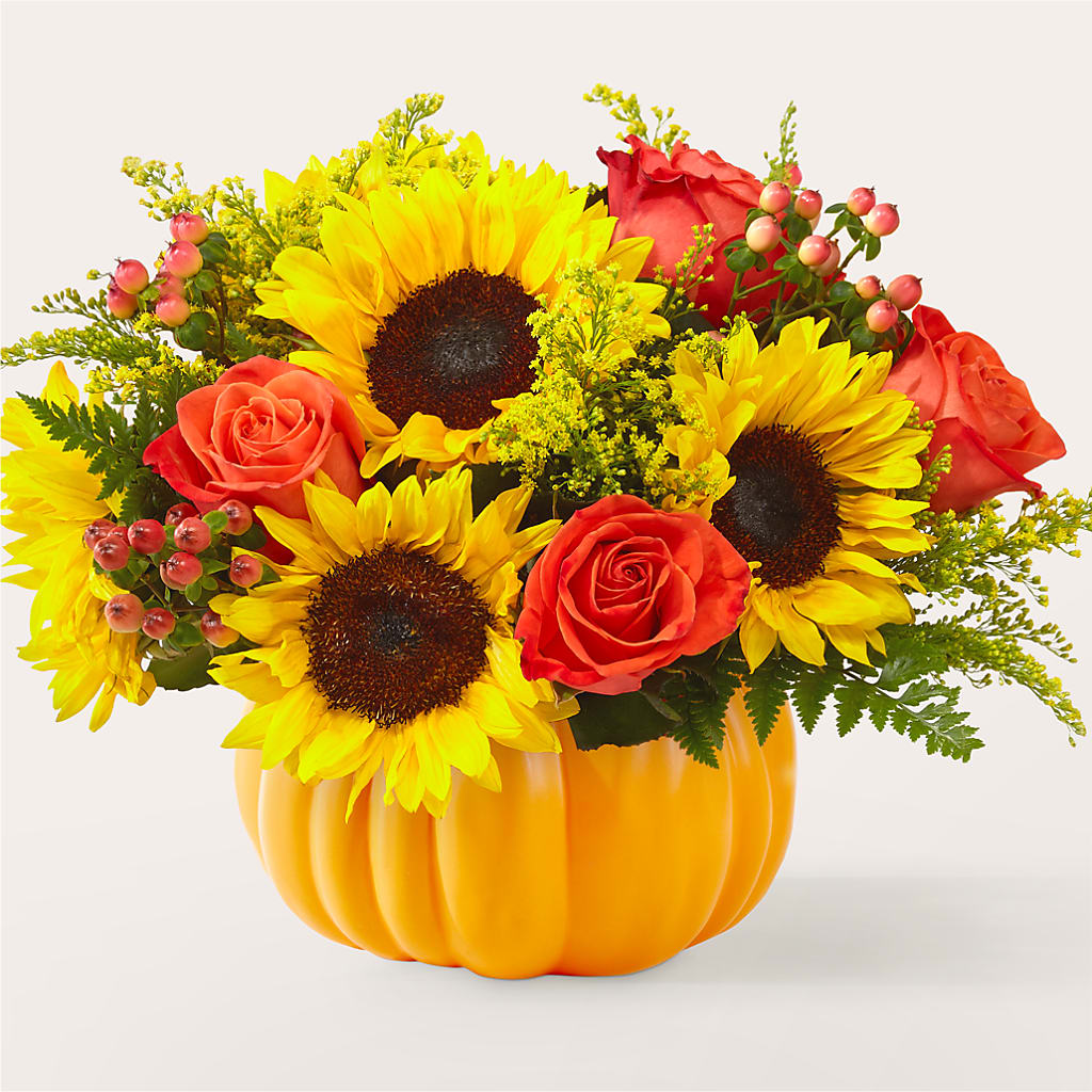 Pick of the Patch Pumpkin Bouquet flower arrangement by Honeybee Floral
