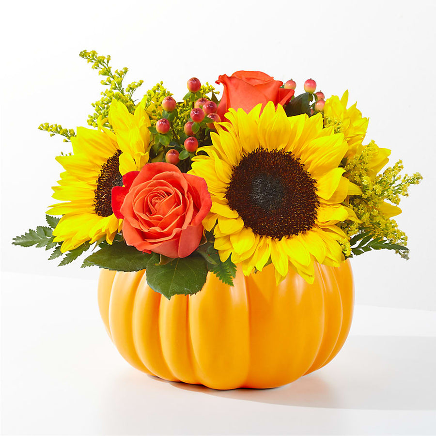 Pick of the Patch Pumpkin Bouquet flower arrangement by Honeybee Floral