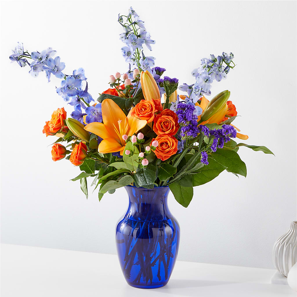 Radiant Citrus Bouquet flower arrangement by Honeybee Floral