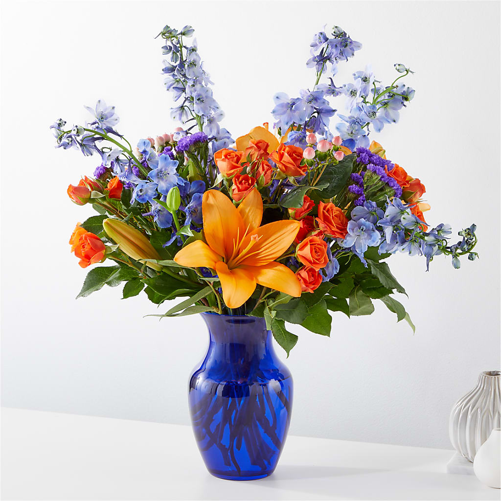 Radiant Citrus Bouquet flower arrangement by Honeybee Floral