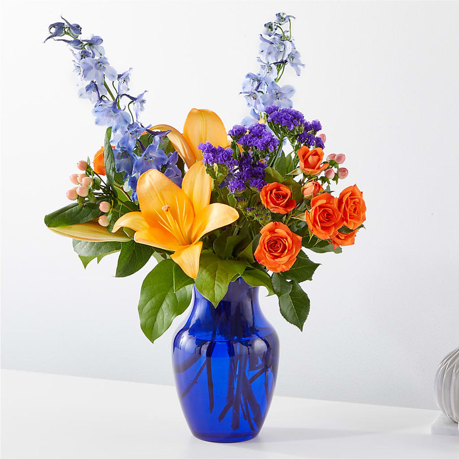 Radiant Citrus Bouquet flower arrangement by Honeybee Floral