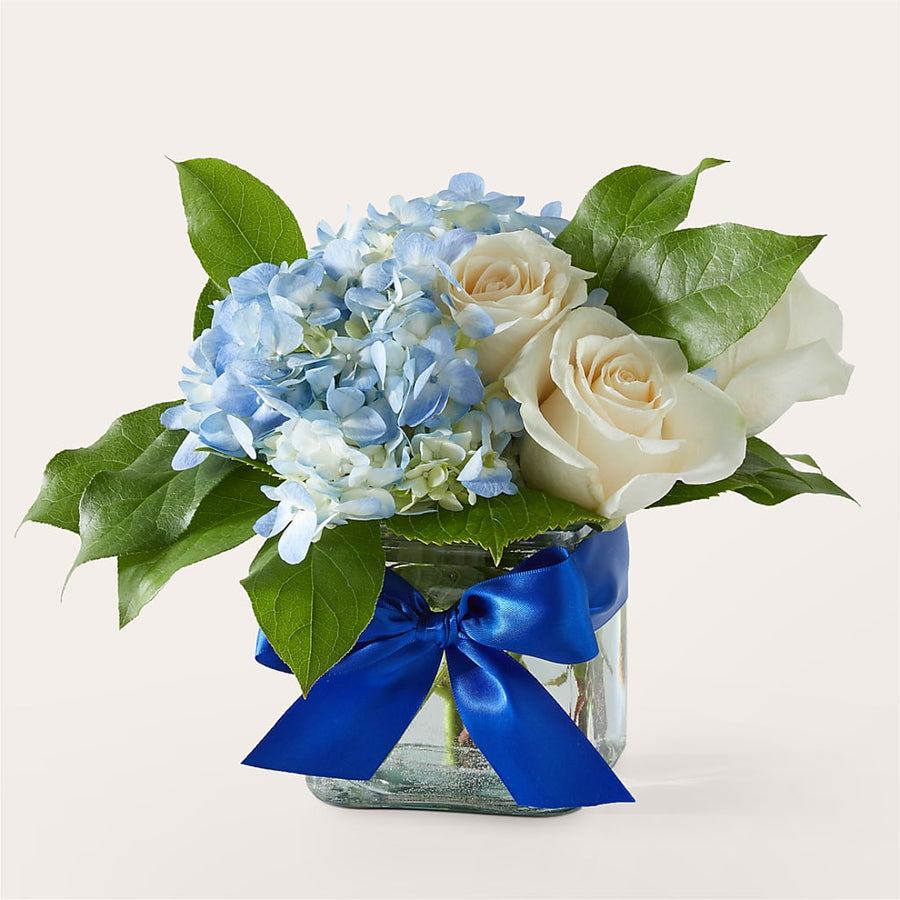 Sky Blue Delight Bouquet flower arrangement by Honeybee Floral
