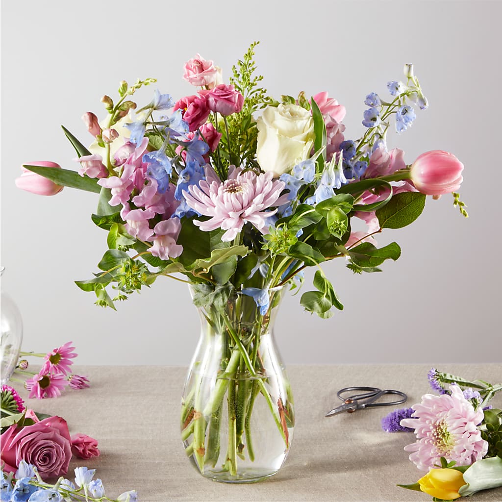 Pastel Tradition - A Honeybee Original flower arrangement by Honeybee Floral