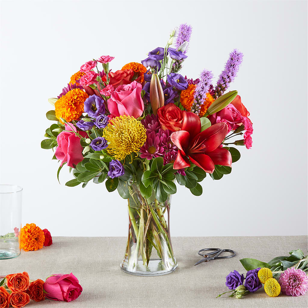 Feast of Color – A Honeybee Original flower arrangement by Honeybee Floral