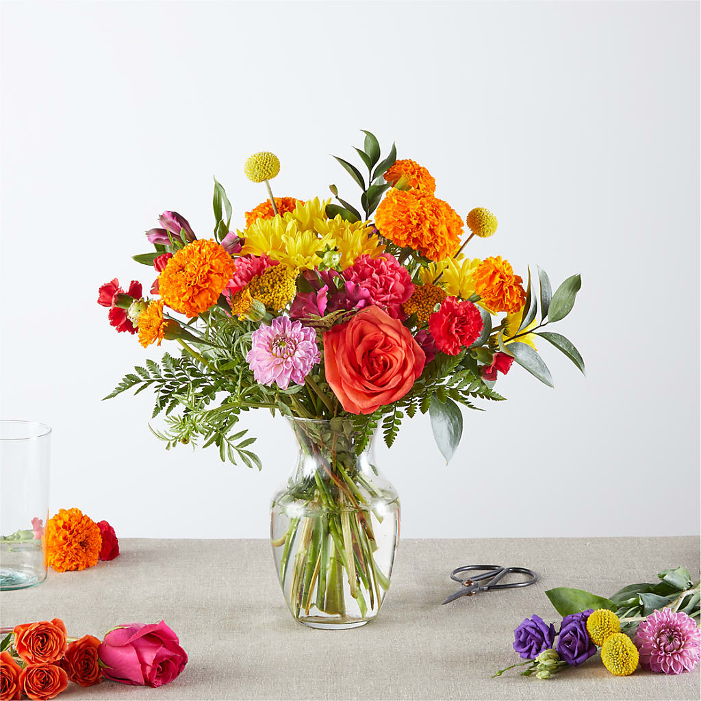 Feast of Color – A Honeybee Original flower arrangement by Honeybee Floral