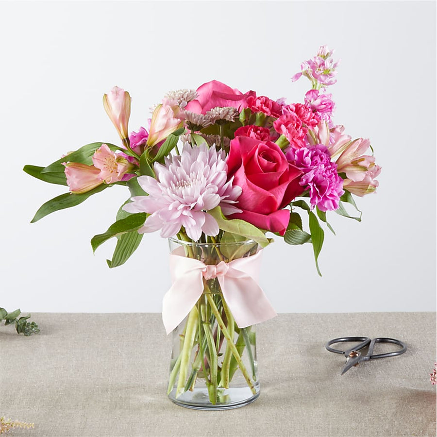 Pink Ribbon - A Honeybee Original flower arrangement by Honeybee Floral