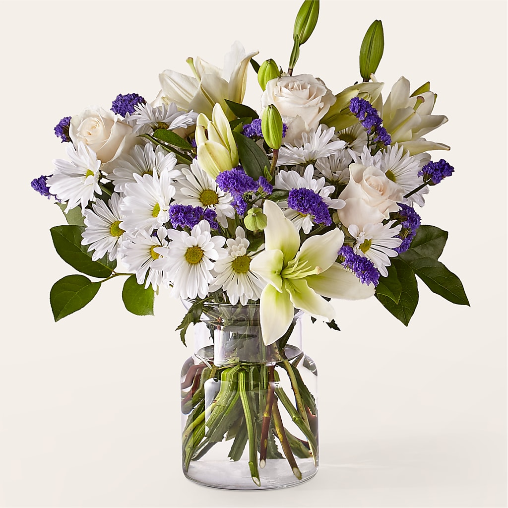 Beyond Blue Bouquet flower arrangement by Honeybee Floral