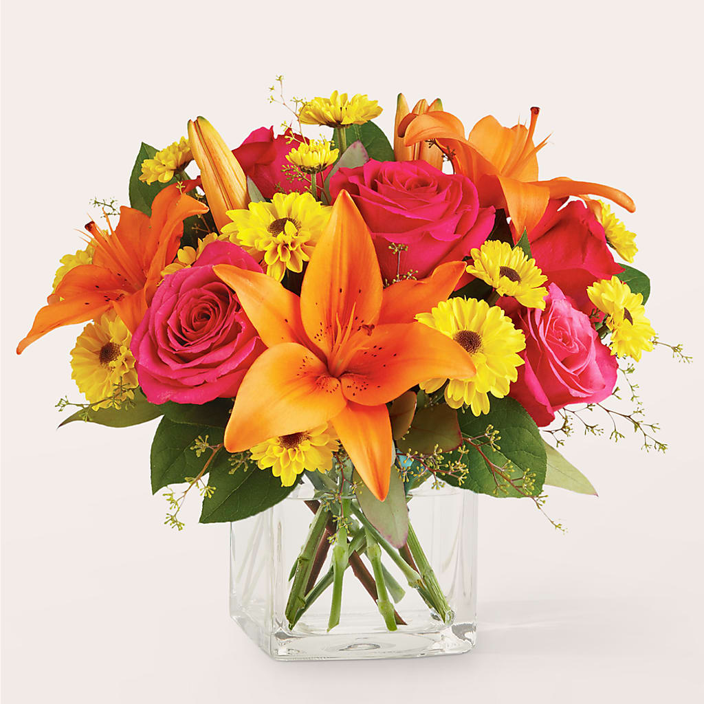 Neon Lights Bouquet flower arrangement by Honeybee Floral