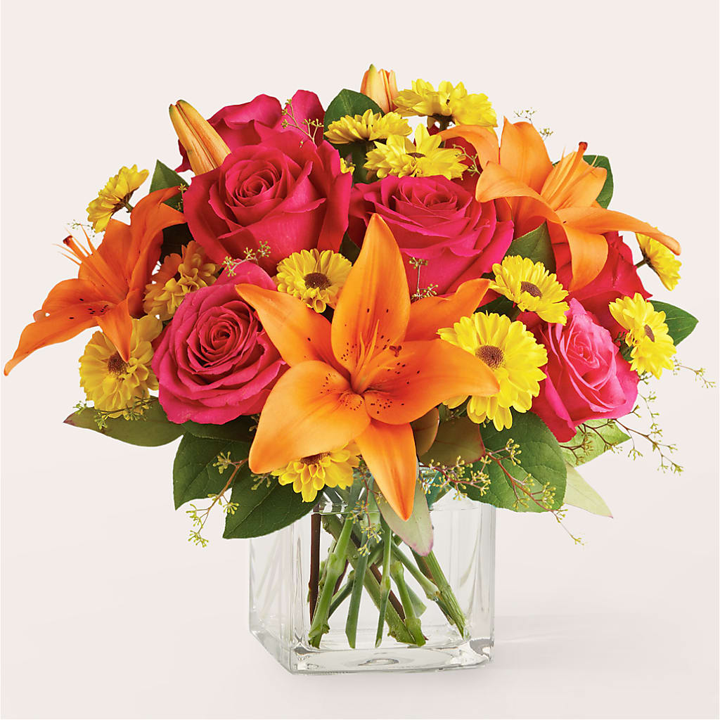 Neon Lights Bouquet flower arrangement by Honeybee Floral