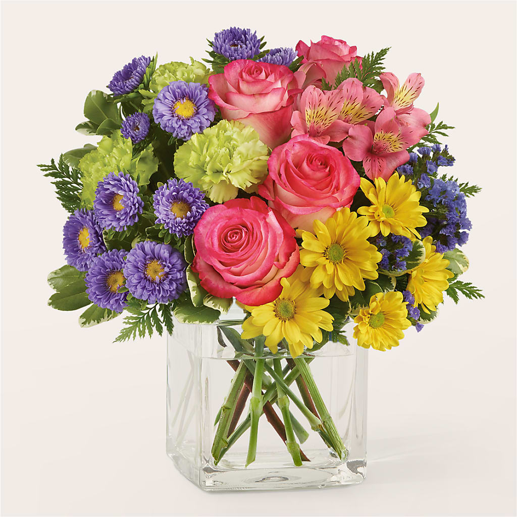 Candy Jar Bouquet flower arrangement by Honeybee Floral