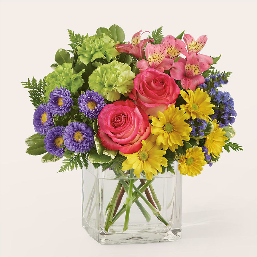 Candy Jar Bouquet flower arrangement by Honeybee Floral
