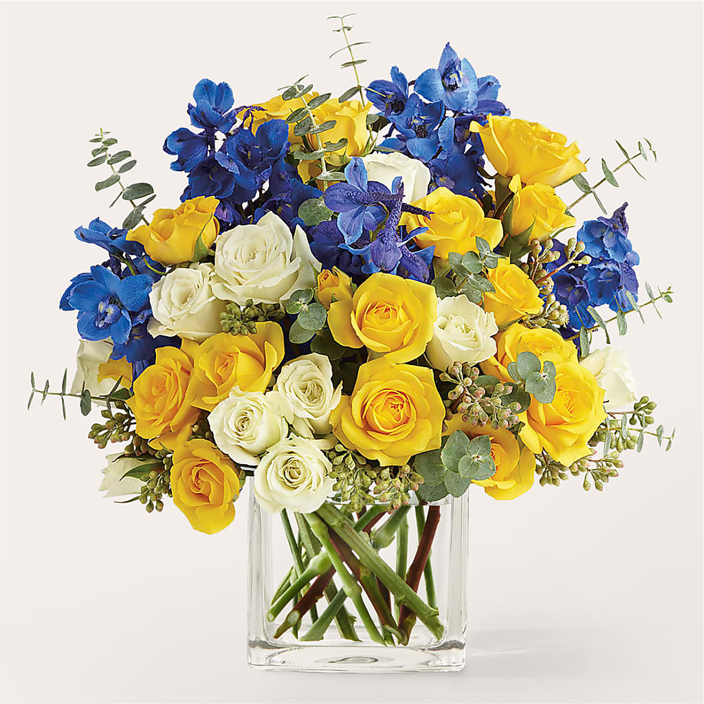 Sparkling Citrine Bouquet flower arrangement by Honeybee Floral