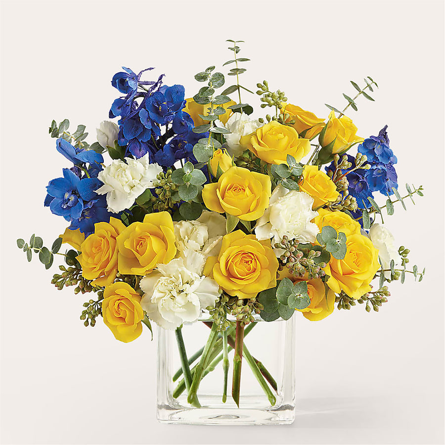 Sparkling Citrine Bouquet flower arrangement by Honeybee Floral