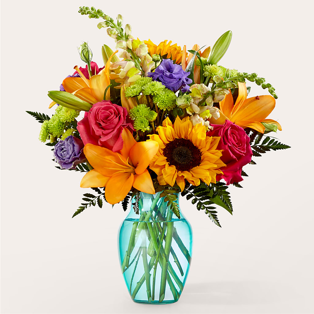 Double Rainbow Bouquet flower arrangement by Honeybee Floral