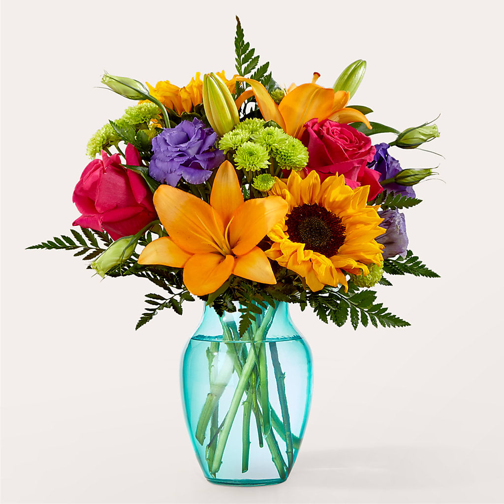 Double Rainbow Bouquet flower arrangement by Honeybee Floral