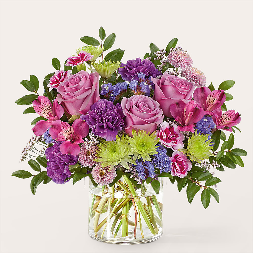 Glass Half Full Bouquet flower arrangement by Honeybee Floral