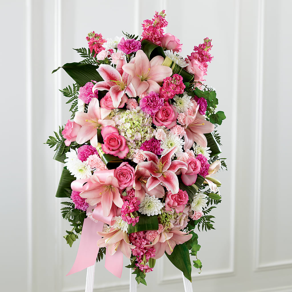 Comforting Standing Spray flower arrangement by Honeybee Floral