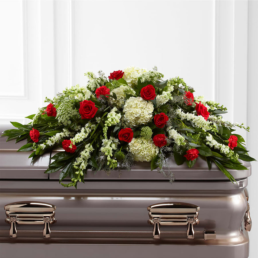 Sincerity Casket Spray flower arrangement by Honeybee Floral