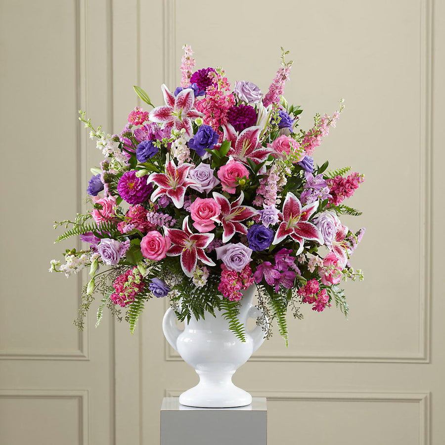 Peaceful Tribute Arrangement flower arrangement by Honeybee Floral