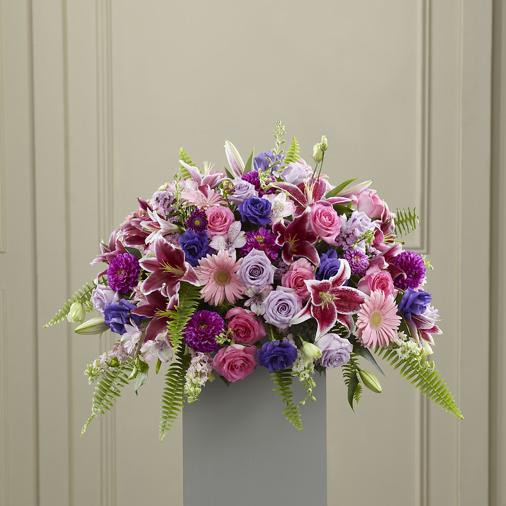 Fare Thee Well Pedestal flower arrangement by Honeybee Floral
