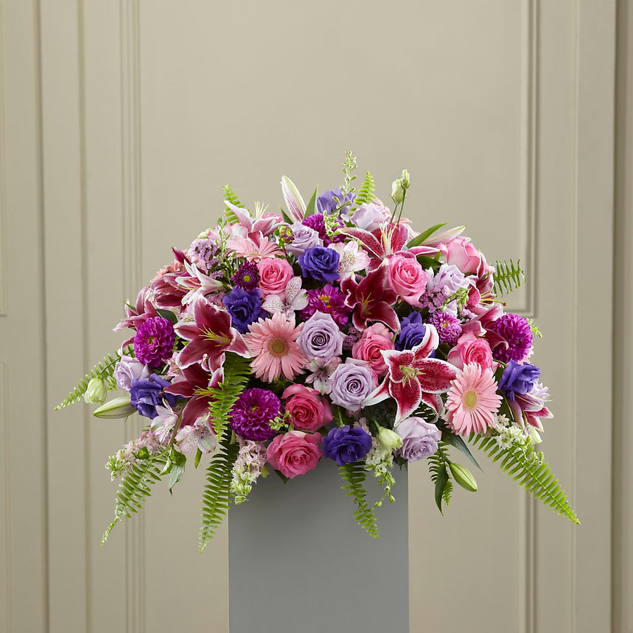 Fare Thee Well Pedestal flower arrangement by Honeybee Floral
