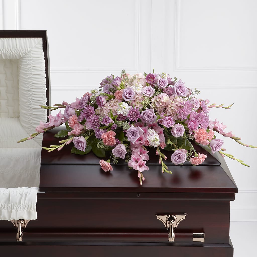 Immorata Casket Spray flower arrangement by Honeybee Floral
