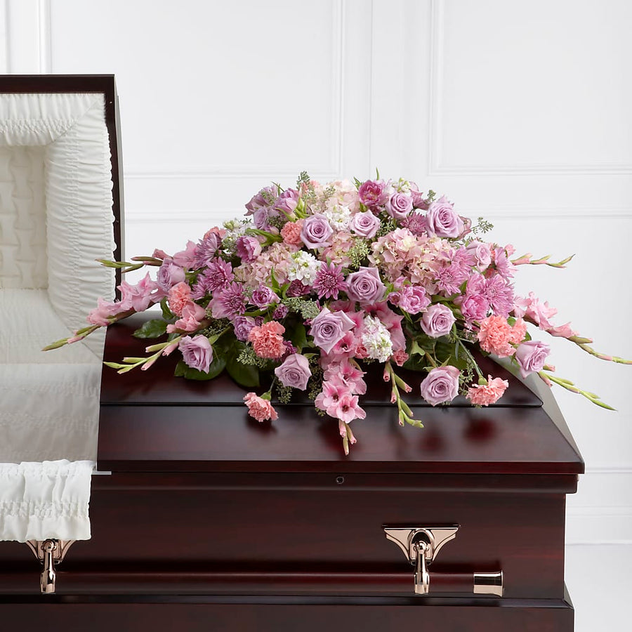 Immorata Casket Spray flower arrangement by Honeybee Floral