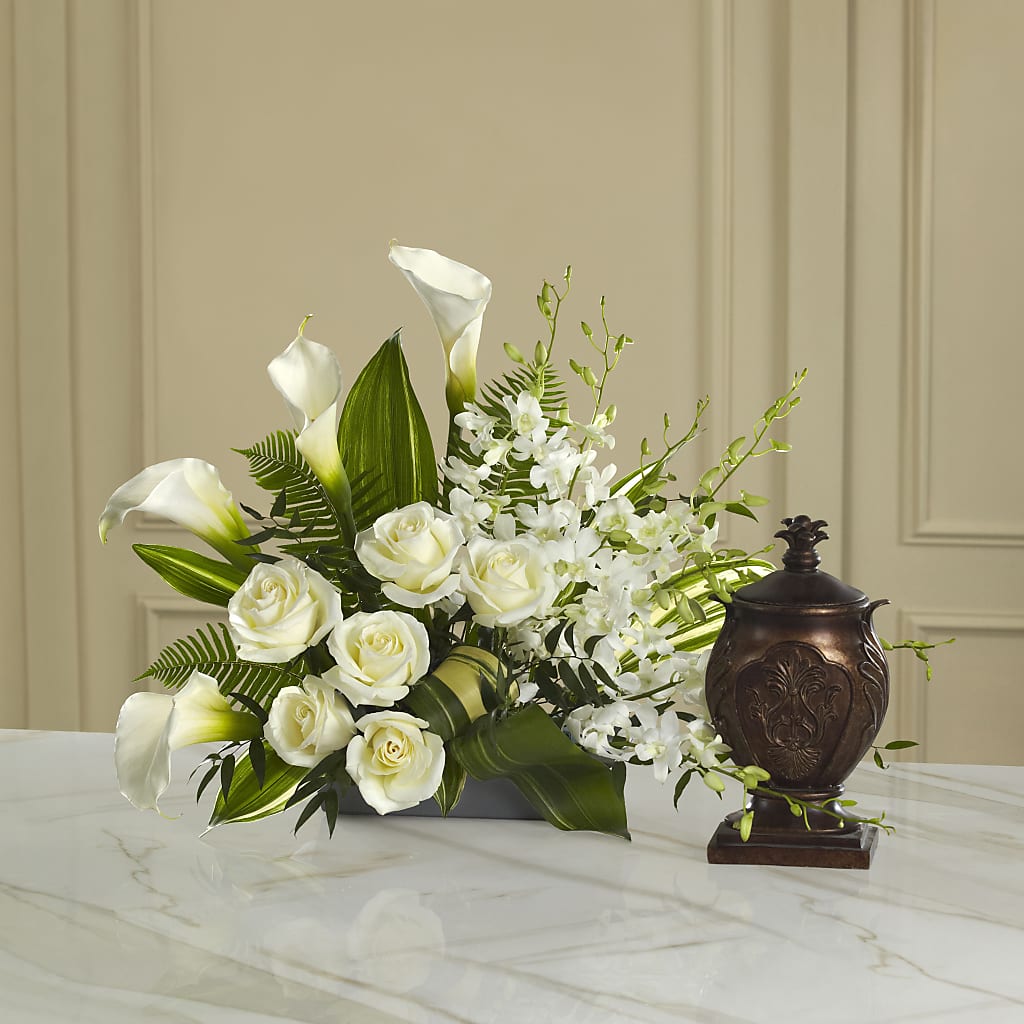 At Peace Arrangement flower arrangement by Honeybee Floral
