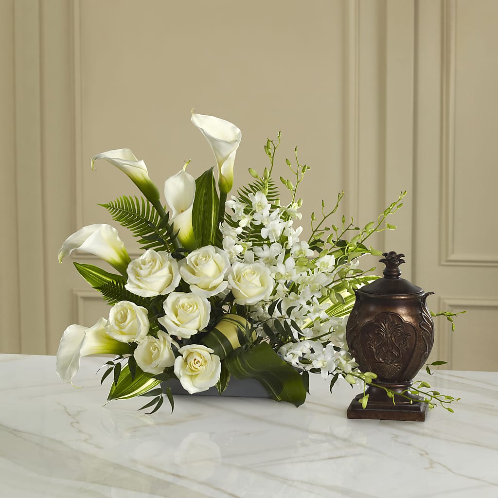 At Peace Arrangement flower arrangement by Honeybee Floral