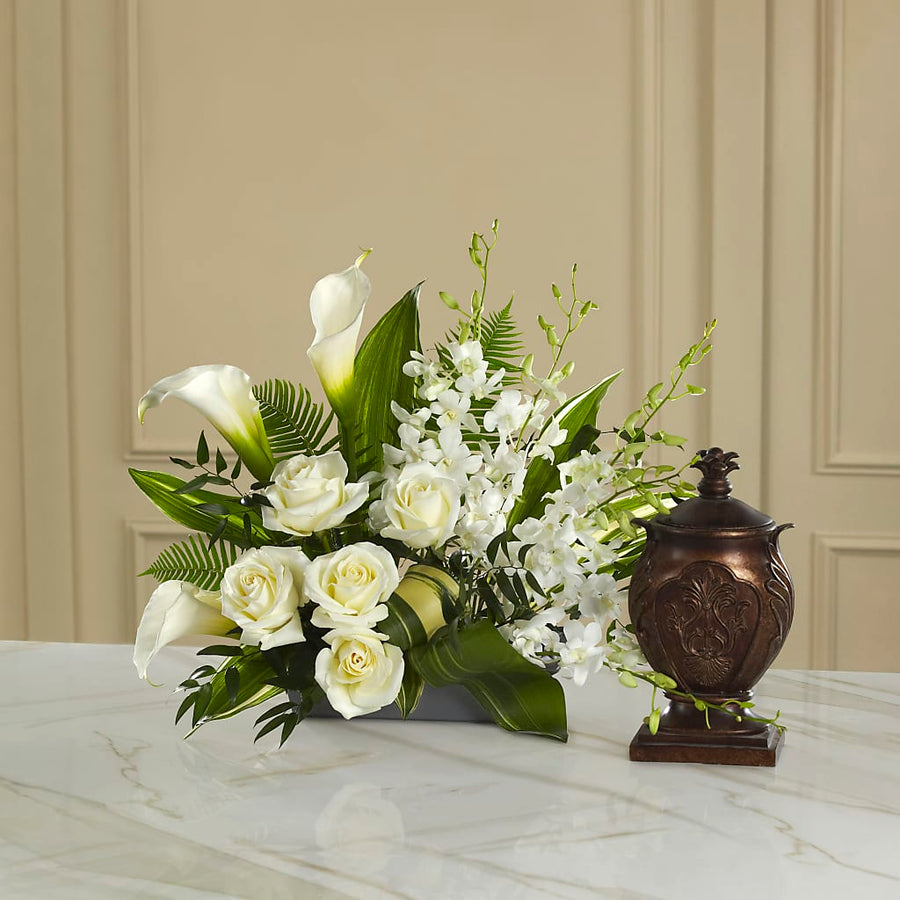 At Peace Arrangement flower arrangement by Honeybee Floral