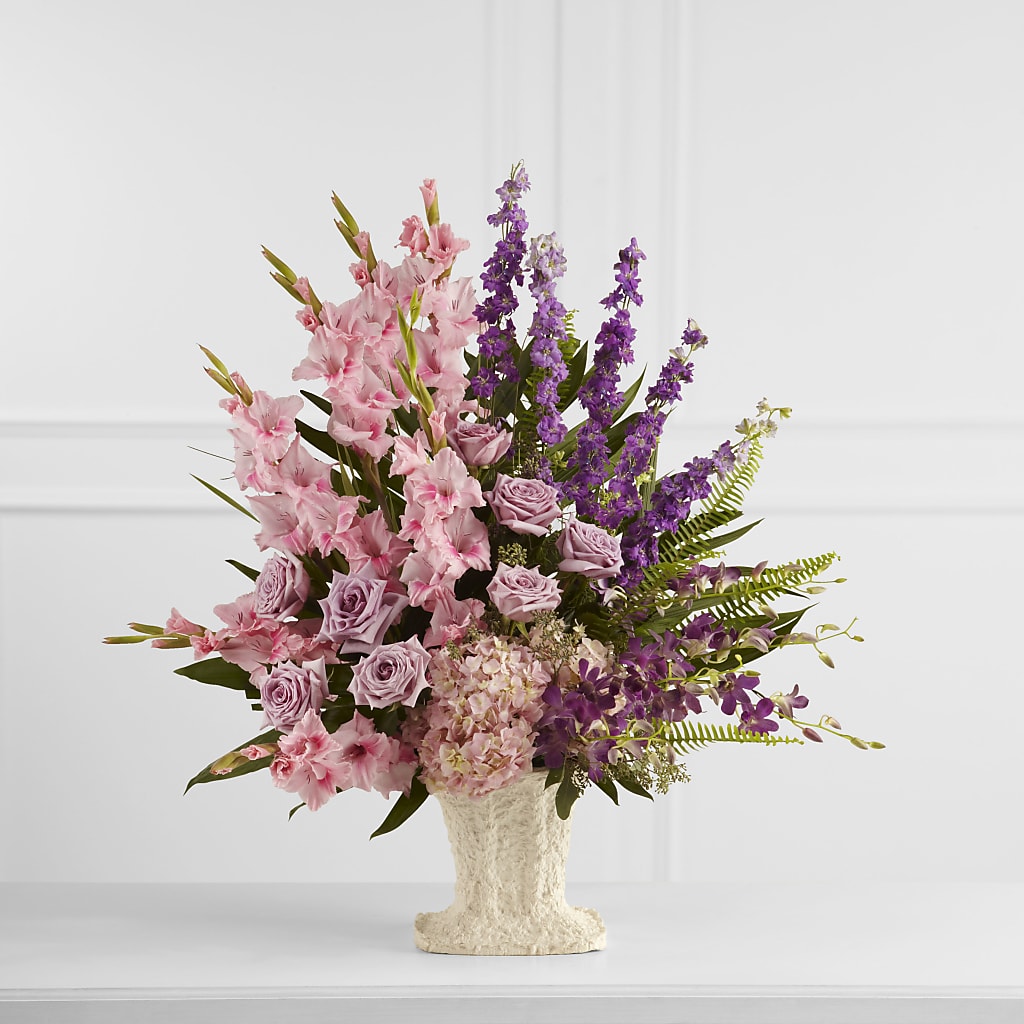 Flowing Garden Arrangement flower arrangement by Honeybee Floral