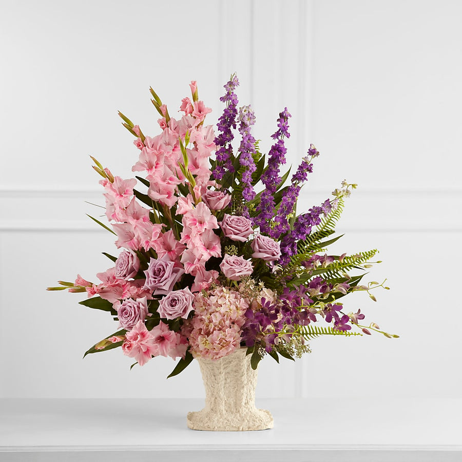 Flowing Garden Arrangement flower arrangement by Honeybee Floral