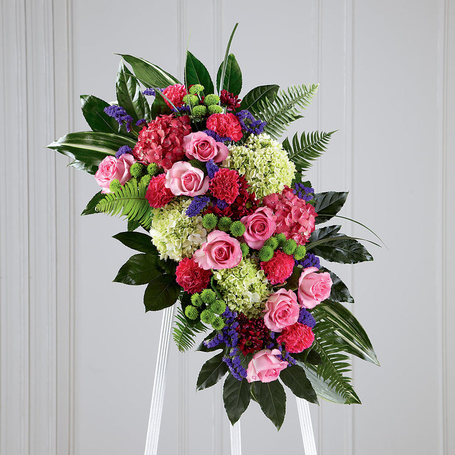 Refreshing Mix Standing Spray flower arrangement by Honeybee Floral