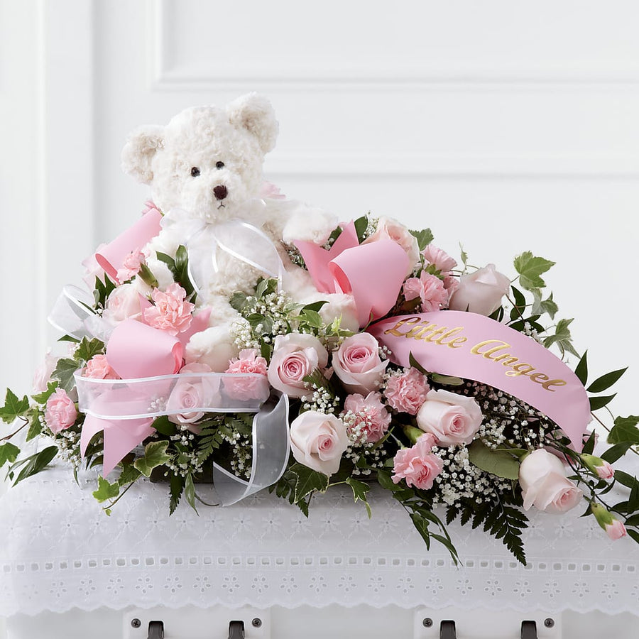 Touch of Sympathy Casket Spray flower arrangement by Honeybee Floral