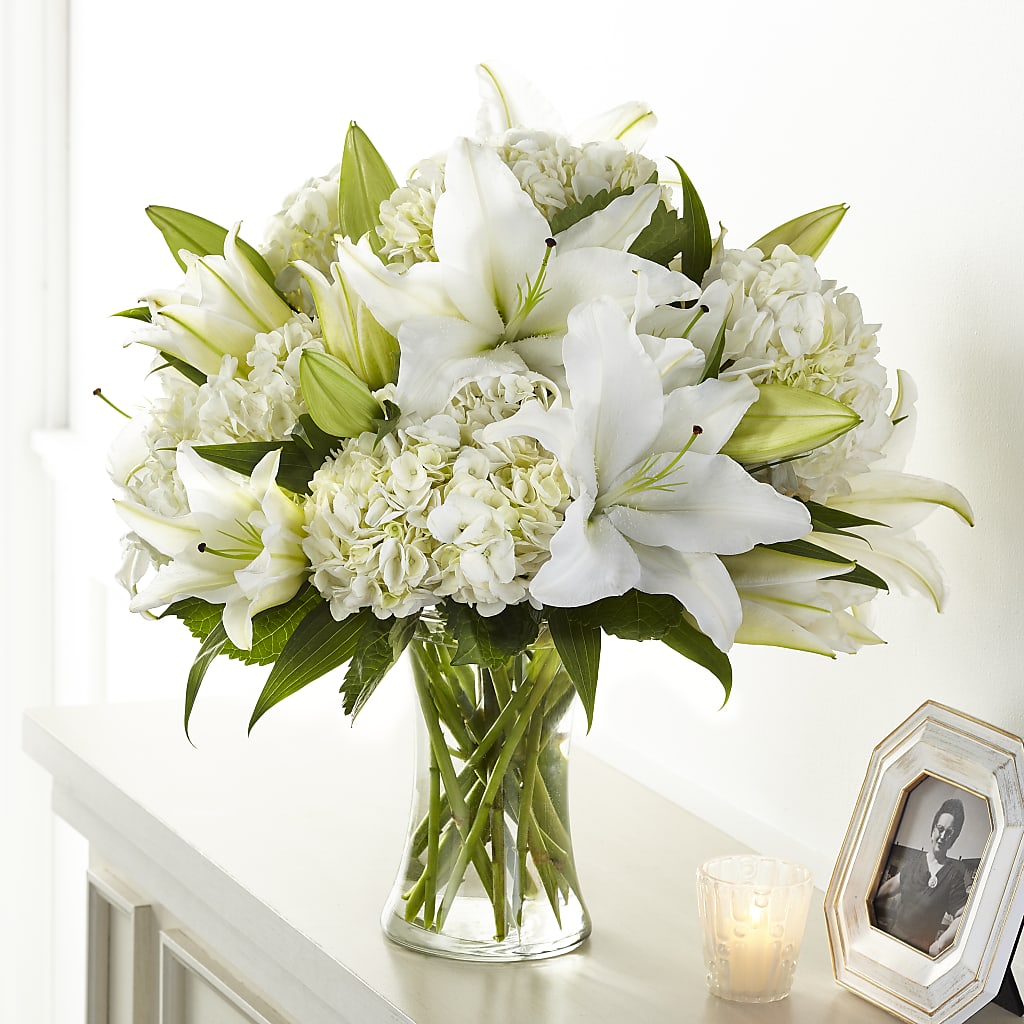 Compassionate Lily Bouquet flower arrangement by Honeybee Floral