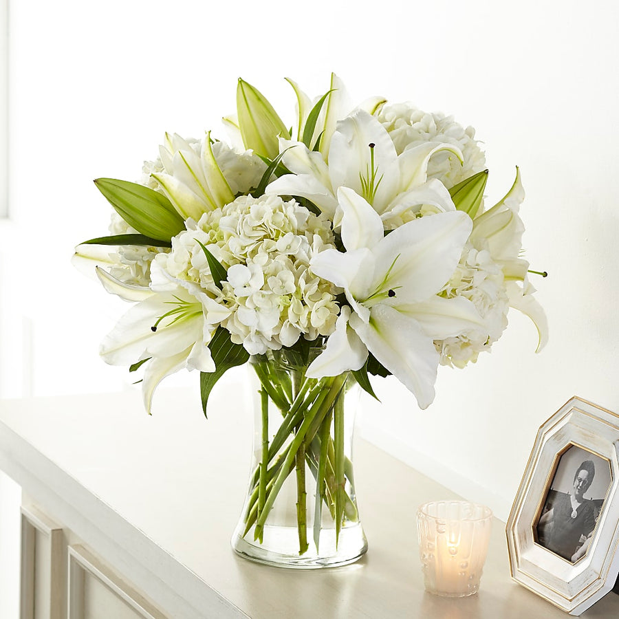 Compassionate Lily Bouquet flower arrangement by Honeybee Floral